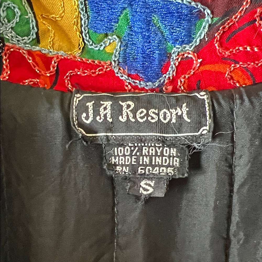 Embroidered Multicolor Beaded Patchwork Jacket - image 4